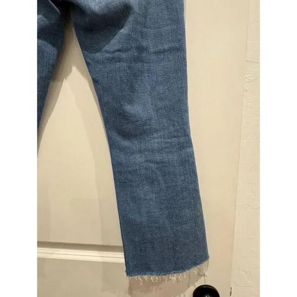 MOTHER The Tripper Ankle Fray Straight Leg Distressed Button Fly Sz 27 - Picture 12 of 12